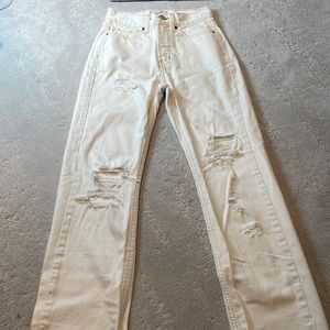 OU cream jeans